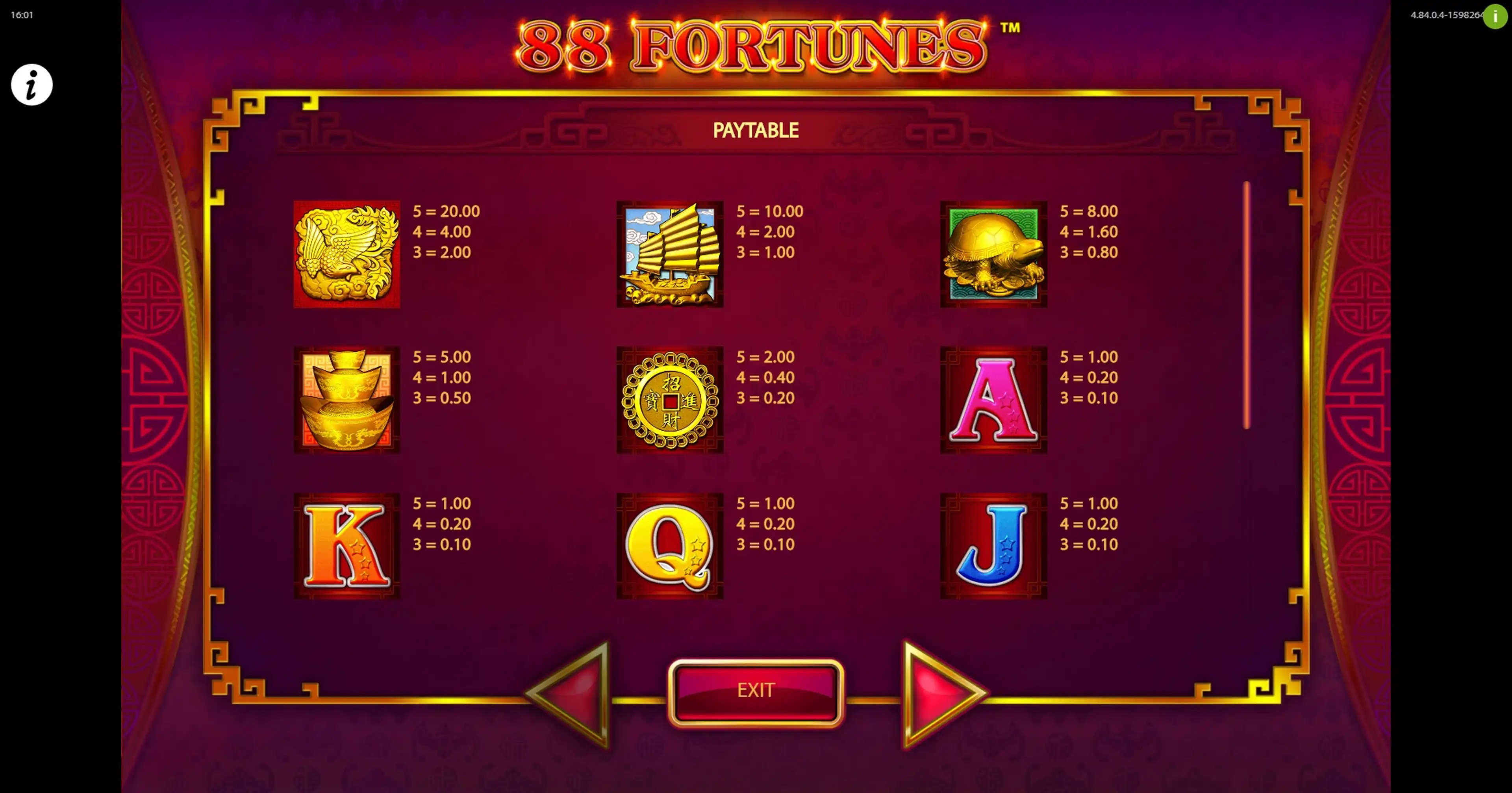 Info of 88 Fortunes Slot Game by Light and Wonder